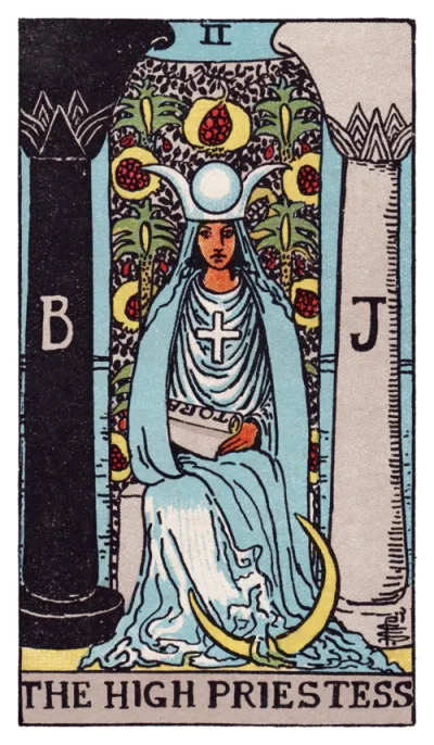 A carta A Sacerdotisa do tarô Rider-Waite