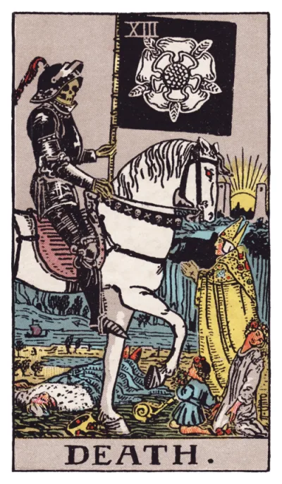 The Death card from the Rider-Waite tarot