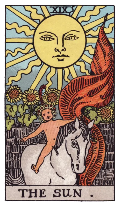 A carta O Sol do tarô Rider-Waite