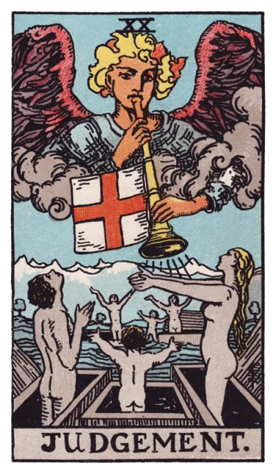 The Judgement card from the Rider-Waite tarot